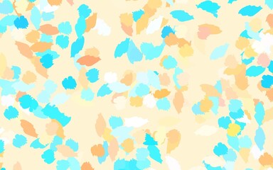 Poster - Light Blue, Yellow vector pattern with random forms.