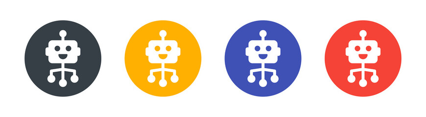 Poster - Robotic icons set. Technology concept