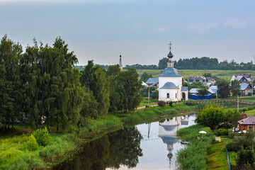 Wall Mural - Church on the river. Suzdal. Russia.