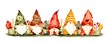 © Stella - Watercolor hand drawn autumn garden gnome banner
