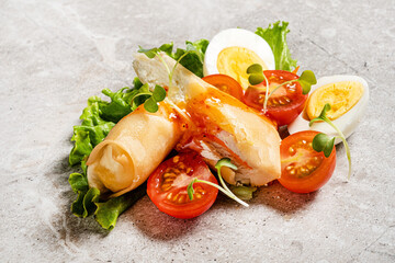 Sticker - Indonesian cuisine gourmet spring rolls with vegetables