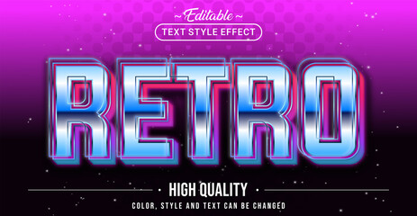 Editable text style effect - Retro text style theme.