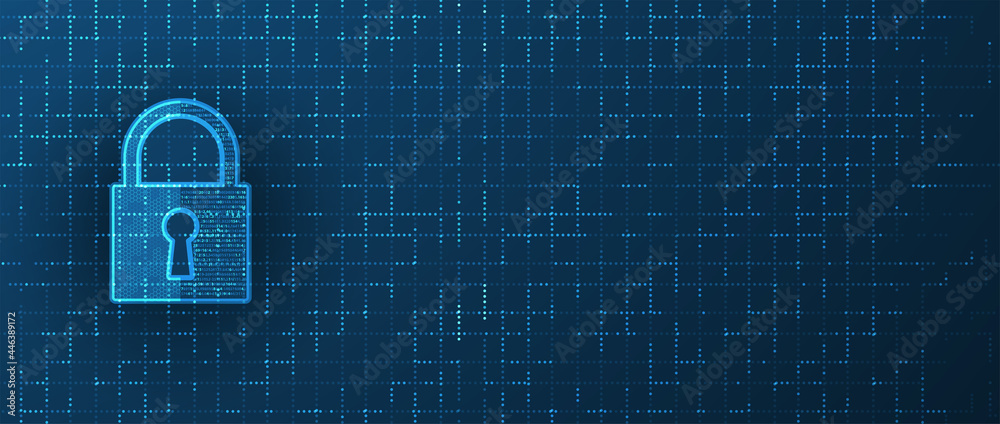 internet digital security technology concept for business background ...