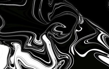Poster - Abstract wavy vibrant facture. Splashed liquid paints. Psychedelic trippy effect. Distortion. Creative graphic design. Colorful artistic illustration. Digital art. Wallpapers for desktop.