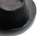 Black Hat On A White Background Close-up.