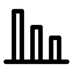 Poster - Business graph chart icon. Outline business graph chart vector icon for web design isolated on white background