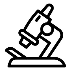Poster - Microscope icon. Outline microscope vector icon for web design isolated on white background