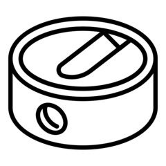 Poster - Round sharpener icon. Outline round sharpener vector icon for web design isolated on white background