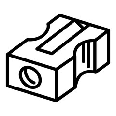 Poster - Sharpener icon. Outline sharpener vector icon for web design isolated on white background