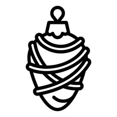 Poster - Christmas cone tree toy icon. Outline Christmas cone tree toy vector icon for web design isolated on white background