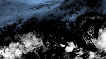 Wall Mural - 2021 hurricane felicia time lapse satellite imagery. (band 