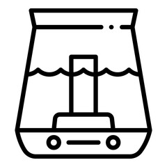 Poster - Water humidifier icon. Outline water humidifier vector icon for web design isolated on white background