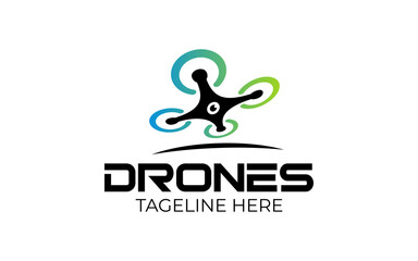 Illustration graphic vector future of drone technology logo design template