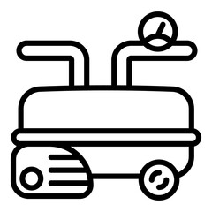 Poster - Pool compressor icon. Outline pool compressor vector icon for web design isolated on white background