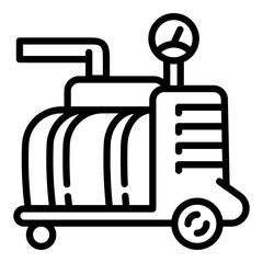 Poster - Factory pool compressor icon. Outline factory pool compressor vector icon for web design isolated on white background