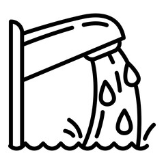 Poster - Pool water tap icon. Outline pool water tap vector icon for web design isolated on white background