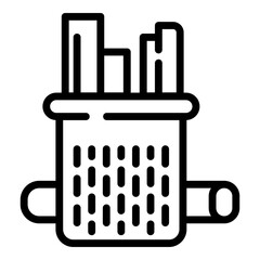 Poster - Architect pencils icon. Outline architect pencils vector icon for web design isolated on white background