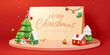 3d Christmas holiday greeting card