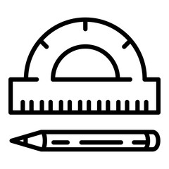 Poster - Modern architect instruments icon. Outline modern architect instruments vector icon for web design isolated on white background