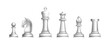 © Максим Лебедик - Realistic chess game white figures set isolated