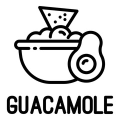 Poster - Guacamole icon. Outline guacamole vector icon for web design isolated on white background
