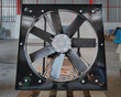 Isolated axial ventilation fan tested prior to packing.