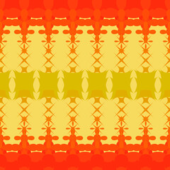 Poster - Abstract art wallpaper. Seamless orange and yellow color of avant garde pattern. Vector.