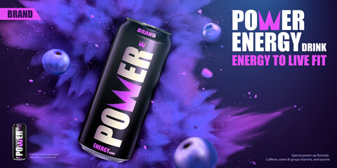 Power energy drink banner ad