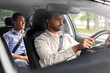 © Syda Productions - transportation, vehicle and people concept - indian male driver driving car with passenger