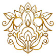 Gold embroidery with arabesques