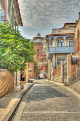 Wall Mural - Tbilisi Old Town, Georgia, HDR Image