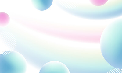 Wall Mural - Soft pastel colored gradient sphere floating on a Holographic