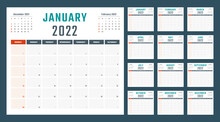 2022 Year Calendar, Calendar Design For 2022 Starts Sunday