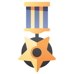 Wall Mural - soldier medal icon