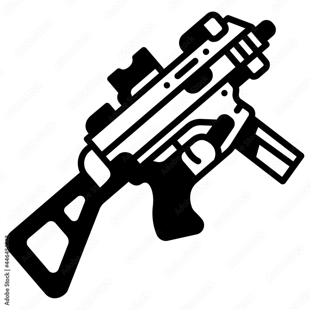 submachine icon Stock Vector | Adobe Stock