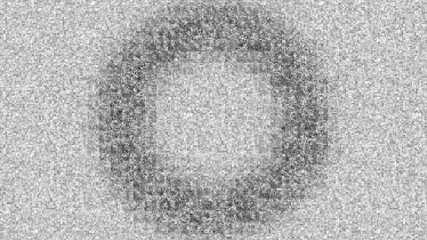 Poster - Abstract technology or big data background with widening grey rings, seamless loop. Animation. Black and white texture with flowing dotted stripes.