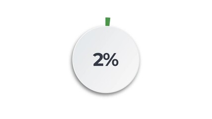 Poster - Infographics Circular Graph Animation Counting 0 to 50 Percentage. Loading green circle animation. 4K