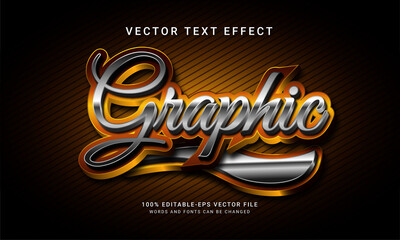 Wall Mural - Graphic 3d editable text style effect
