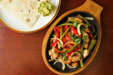 Poster - Chicken Fajitas in a skillet