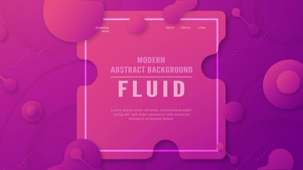 Wall Mural - Modern abstract background in liquid and fluid style. Trend design of the world. 3D intro template for web banner, business presentation. This motion graphic was designed in 4K 30fps.