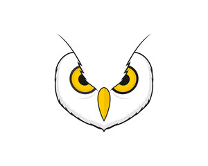 Poster - Owl face vector illustration logo