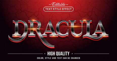 Poster - Editable text style effect - Dracula text style theme.