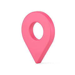 Poster - Red map pointer 3d icon. Web navigation symbol with position location