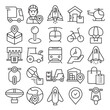 © bigpa - logistics, shipping and transportation icons set vector illustration