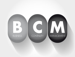 Poster - bcm - business continuity management acronym, business concept background