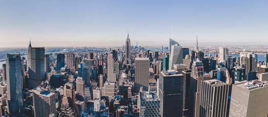 Fototapete - New York City Manhattan downtown skyline.