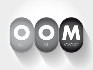 Poster - OOM - Out of Memory acronym, technology concept background