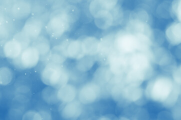Wall Mural - blue blurred abstract background with bokeh