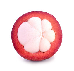 Wall Mural - mangosteen isolated on white background.