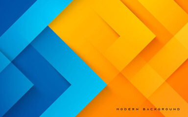 Wall Mural - Abstract dynamic blue and orange background